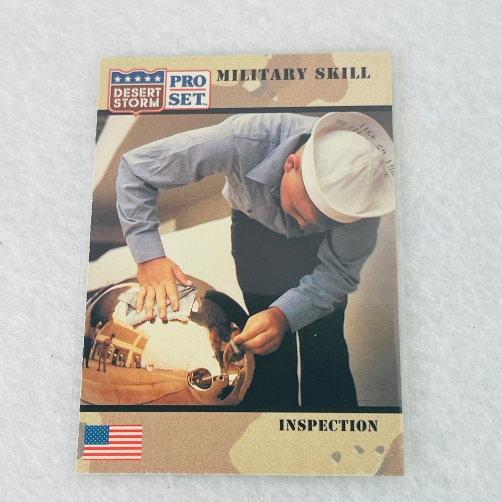 1991 Pro Set Desert Storm Military Skill Inspection Trading Card #163 Vintage